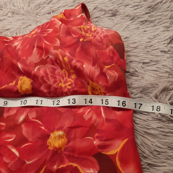 SHAPE FX Red Floral Tankini Size 12 - Picture 6 of 6